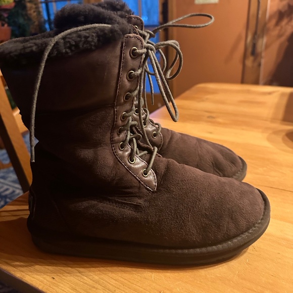 Australia Luxe Brown Suede Winter Boots - Picture 1 of 4